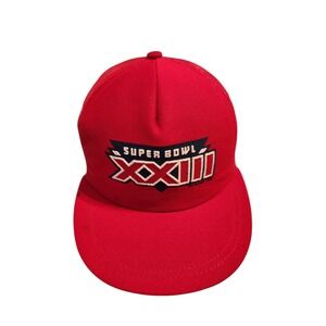 Super Bowl XXII 1988 Red Mesh Trucker Snapback Hat‎ Cap